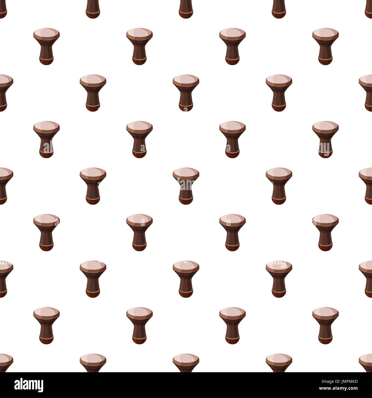 Darbuka, percussive musical instrument pattern Stock Vector