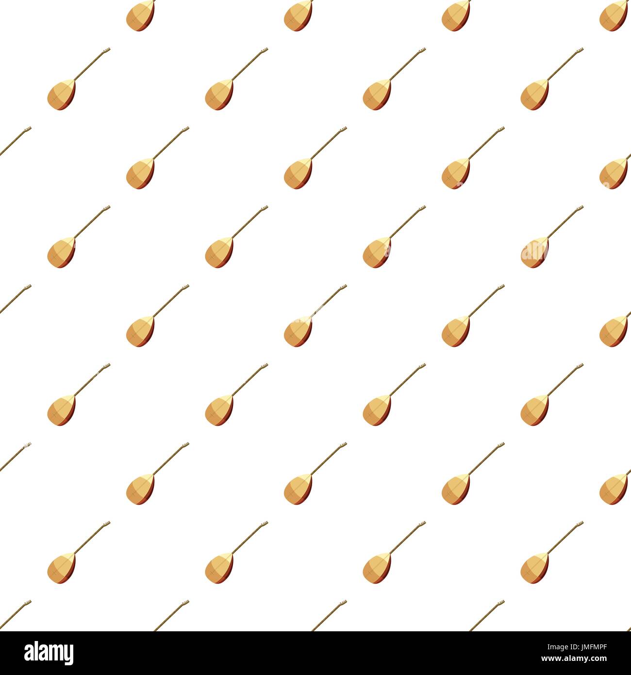 Saz traditional turkish music instrument pattern Stock Vector