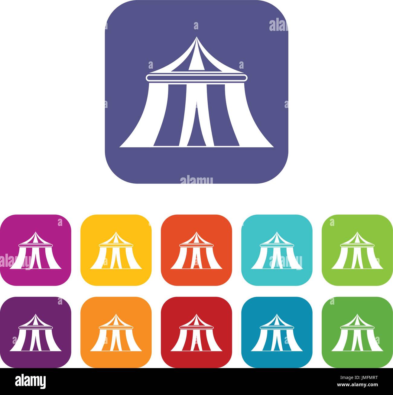 Circus tent icons set Stock Vector Image & Art - Alamy