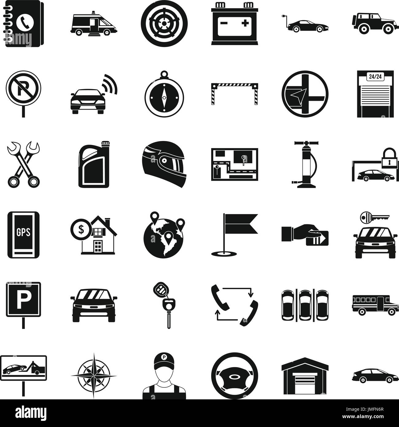 Garage for car icons set, simple style Stock Vector Image & Art Alamy