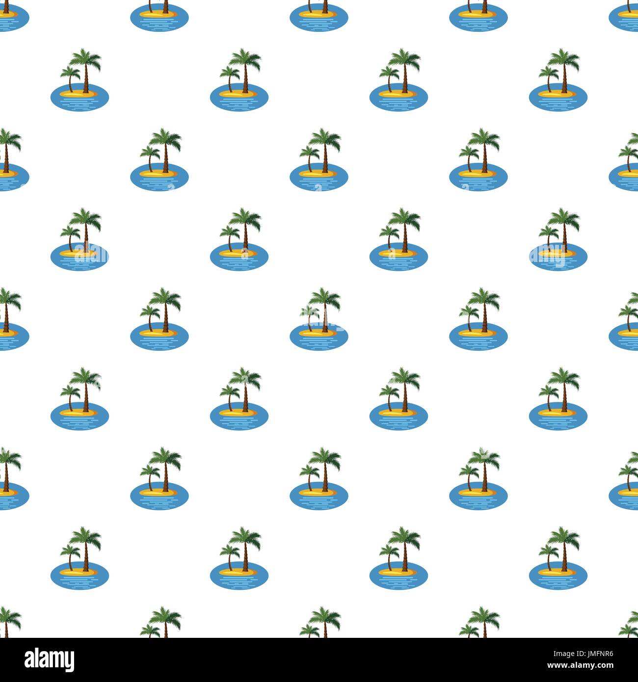 Island with palm trees pattern Stock Vector Image &amp; Art - Alamy