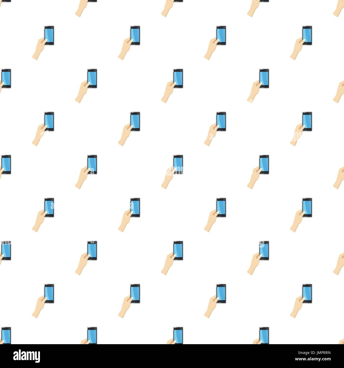 Hand holding smartphone pattern Stock Vector
