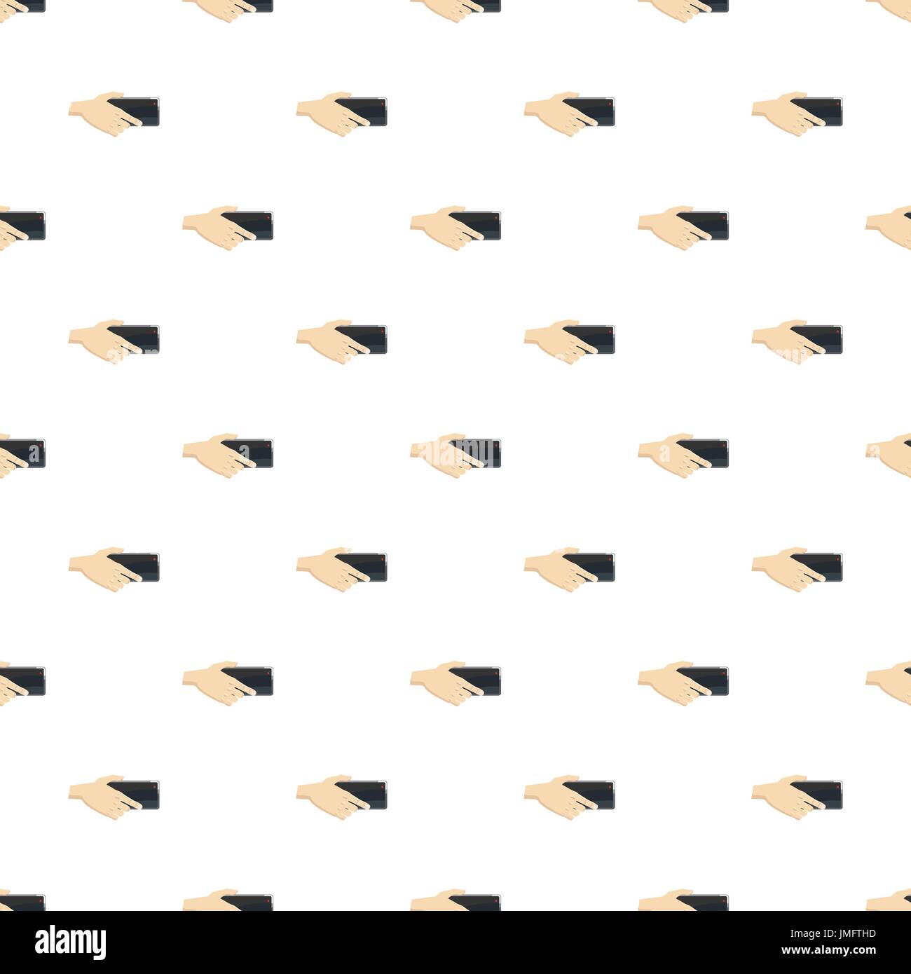 Hand holding smartphone pattern Stock Vector