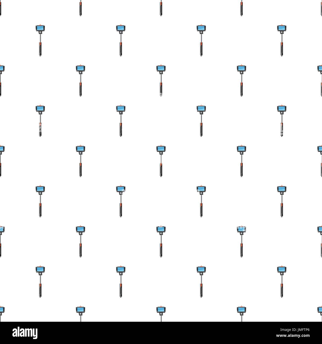 Selfie monopod stick pattern Stock Vector