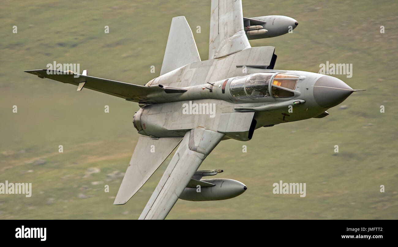 RAF Tornado GR4 operating Low level Stock Photo