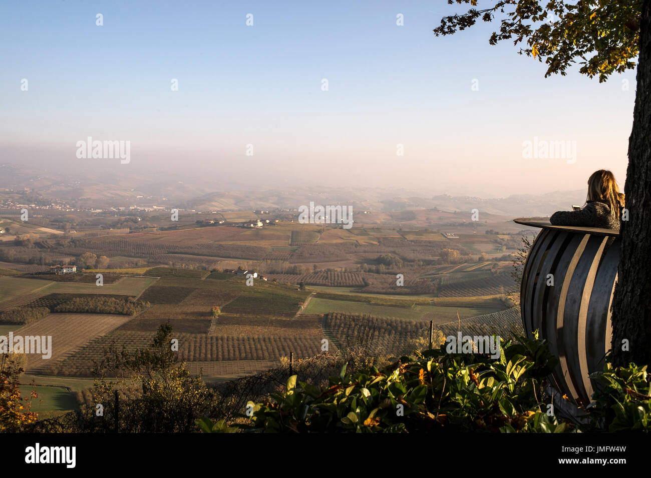 Italy, Piedmont, Langhe, Verduno, the Belvedere Stock Photo