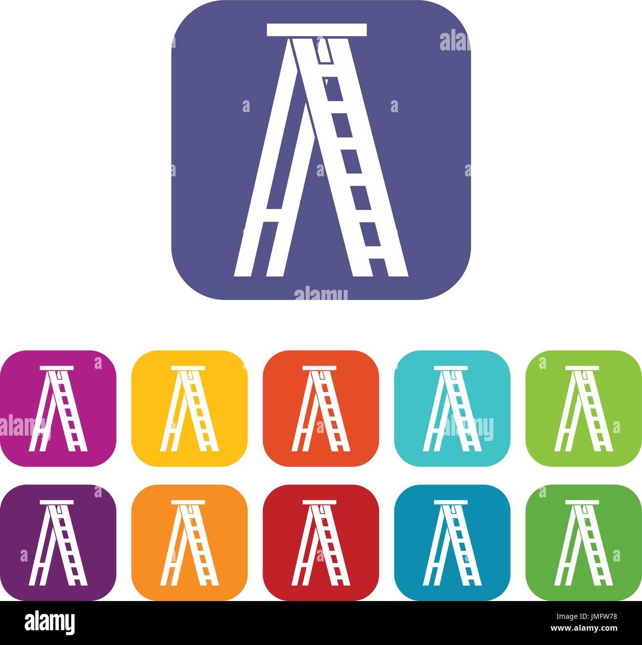 Stepladder icons set Stock Vector Image & Art - Alamy