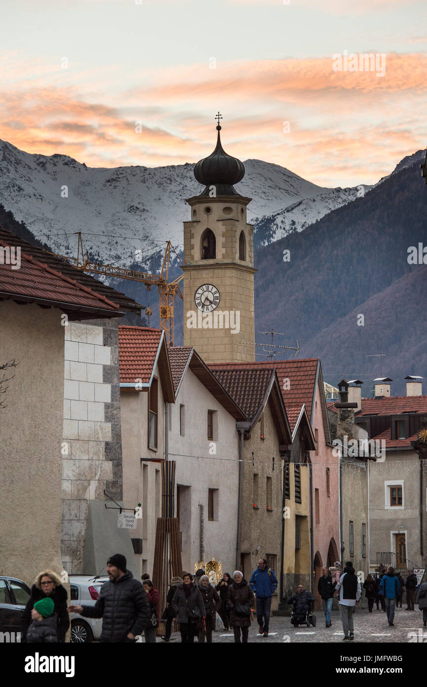 Italy, Trentino Alto Adige, Val Venosta, Glorenza Stock Photo