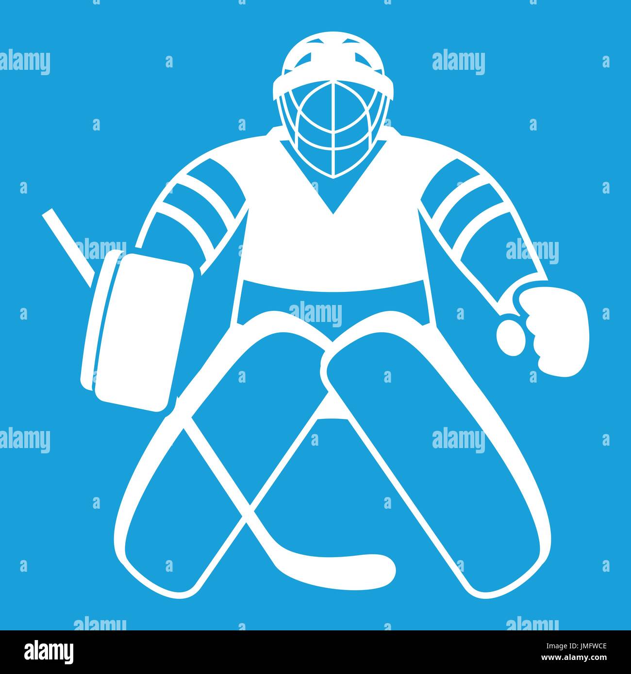 Hockey goalkeeper icon white Stock Vector Image & Art - Alamy