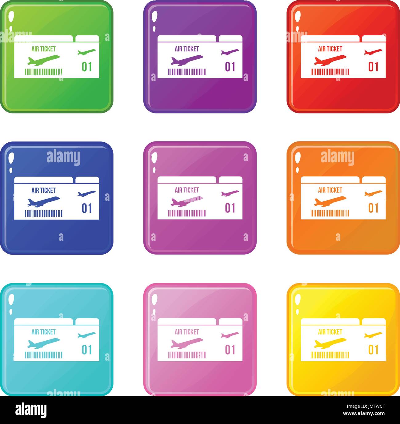 Airline boarding pass set 9 Stock Vector Image & Art - Alamy
