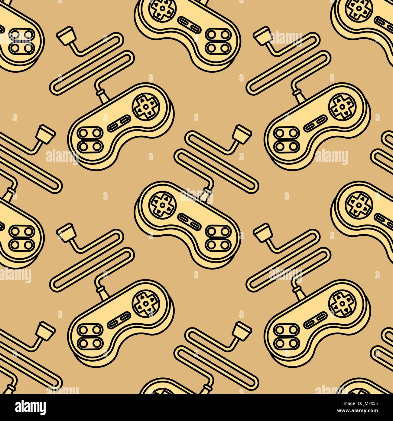 Joystick seamless pattern. Gamepad ornament. VideoGame Controller Texture Stock Vector