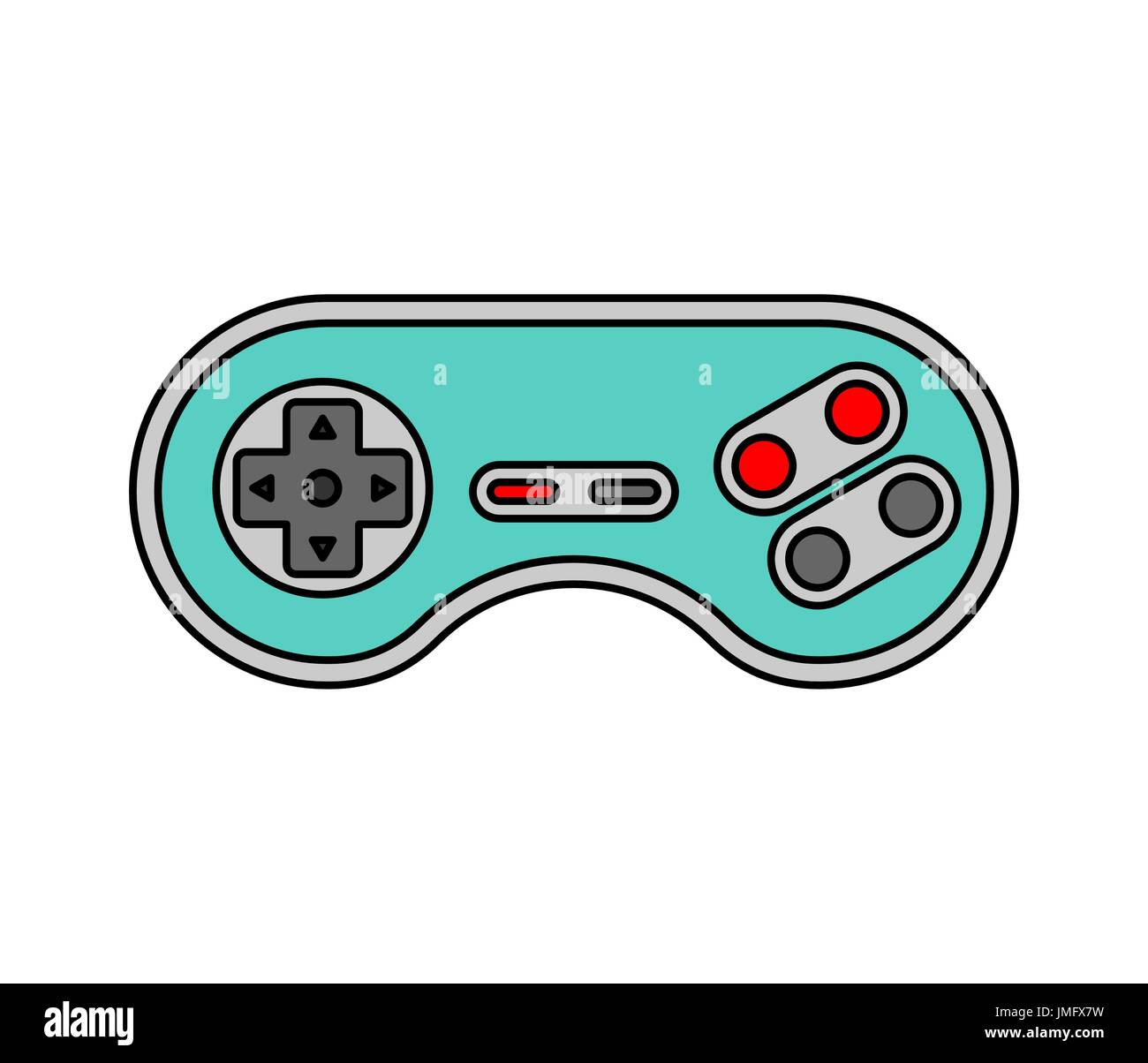 Joystick isolated. Retro Gamepad. VideoGame Controller old Stock Vector