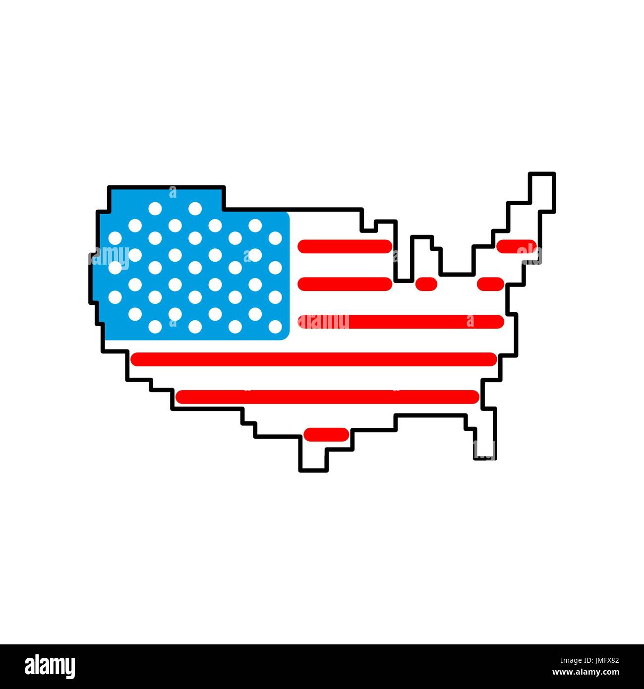 Map USA isolated America sign - Map Usa Isolated America Sign United States Landmark America Usa Symbol JMFX82 