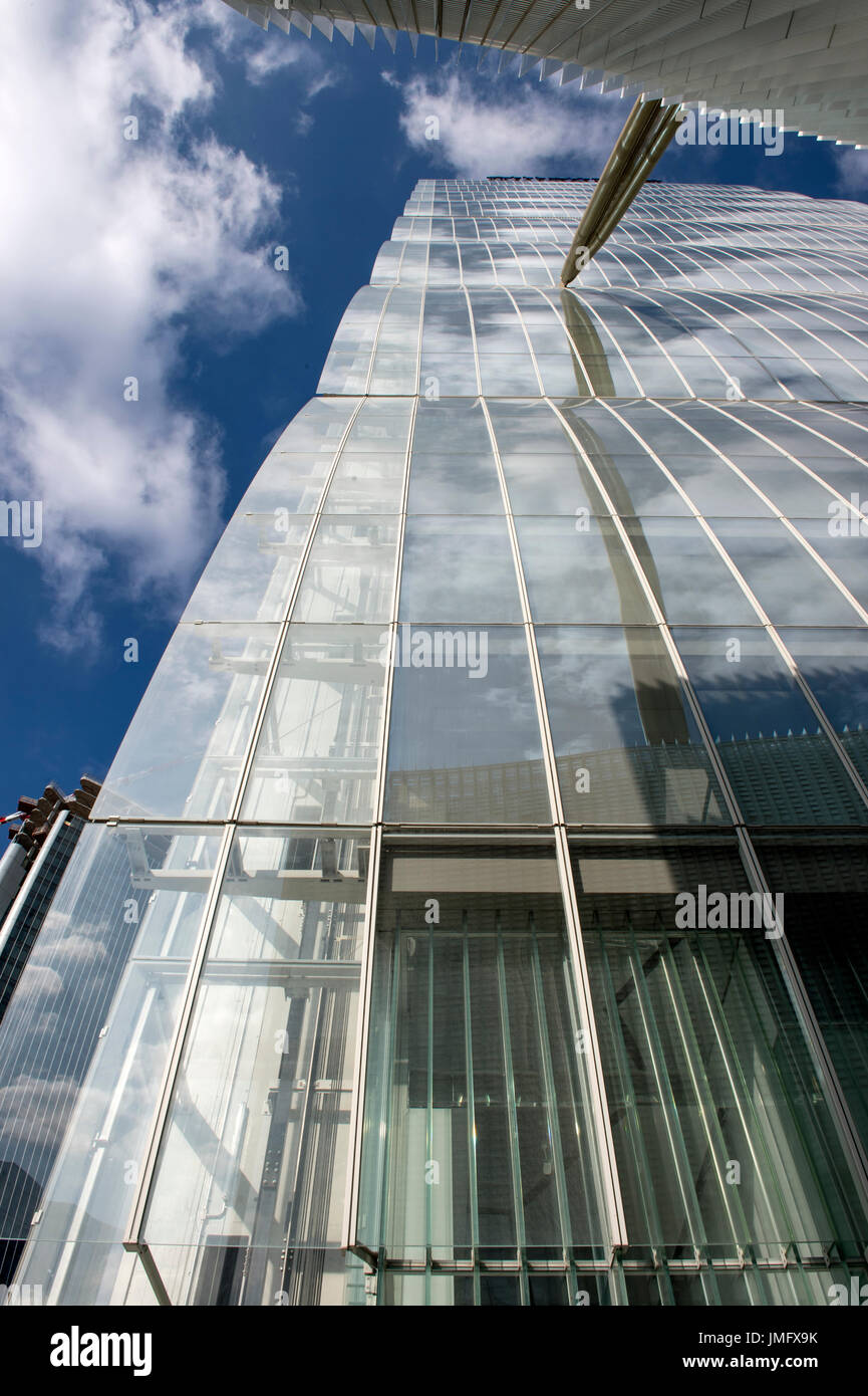 Italy, Lombardy, Milan, CityLife, Allianz Tower Stock Photo