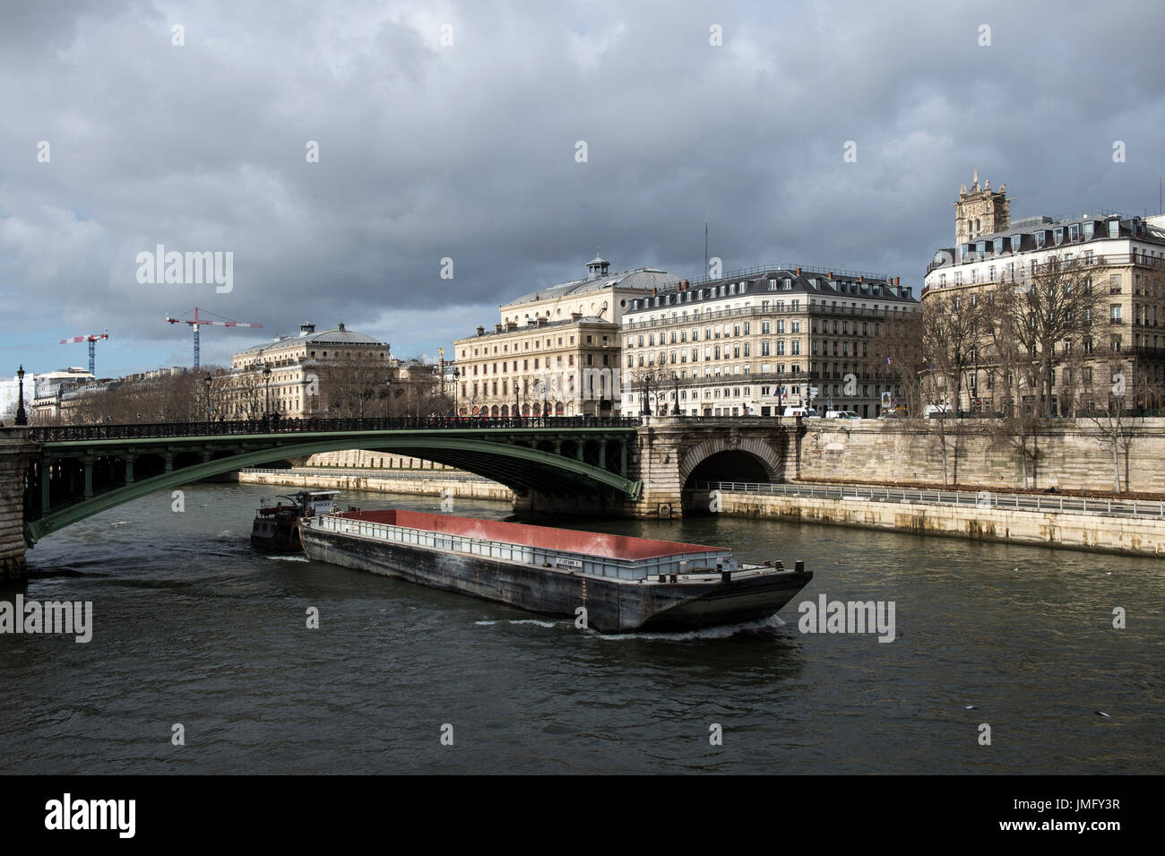 EUROPE, FRANCE, PARIS, SEINE RIVER Stock Photo