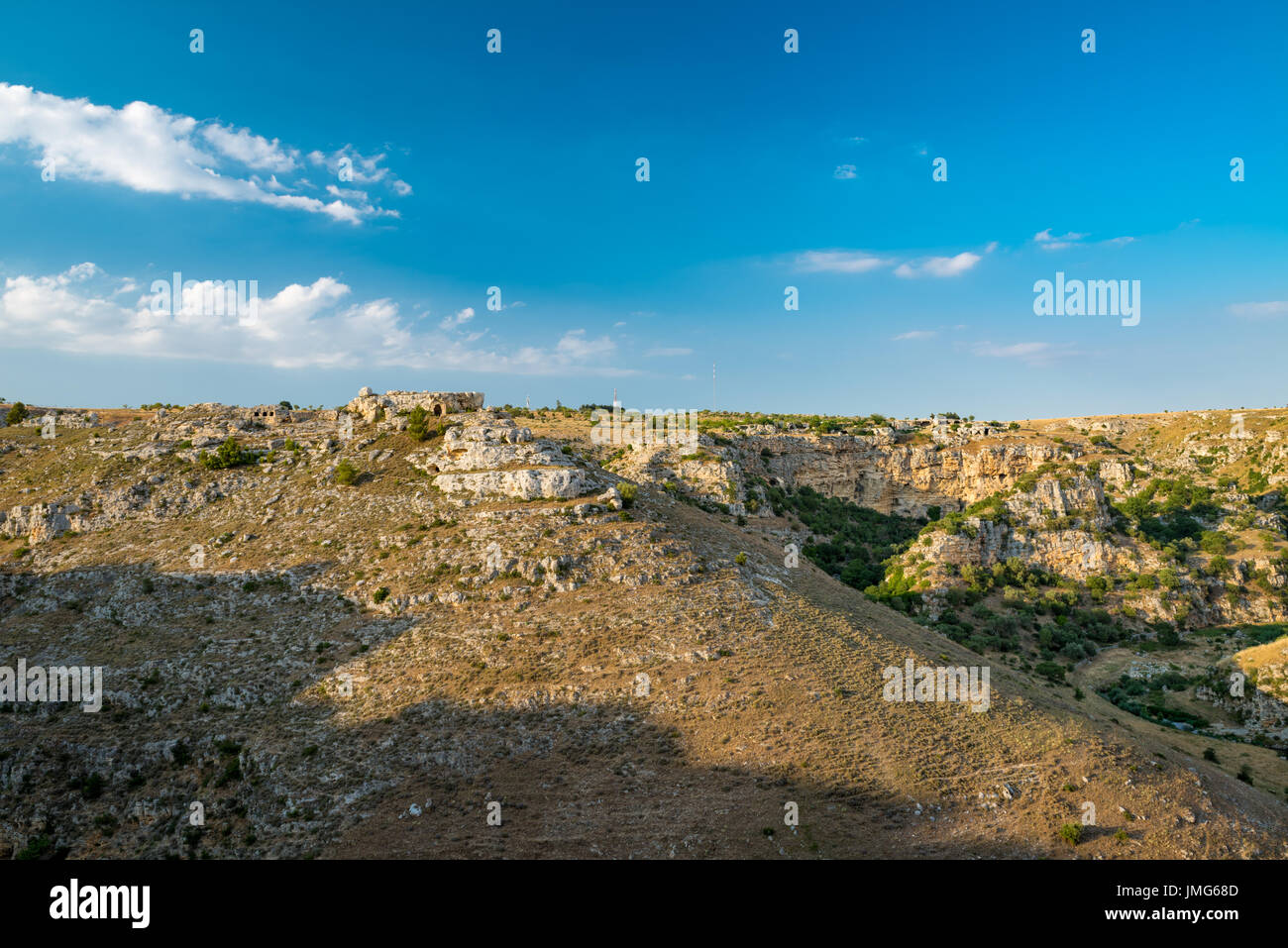 Matera, landscape of Sasso Caveoso Stock Photo