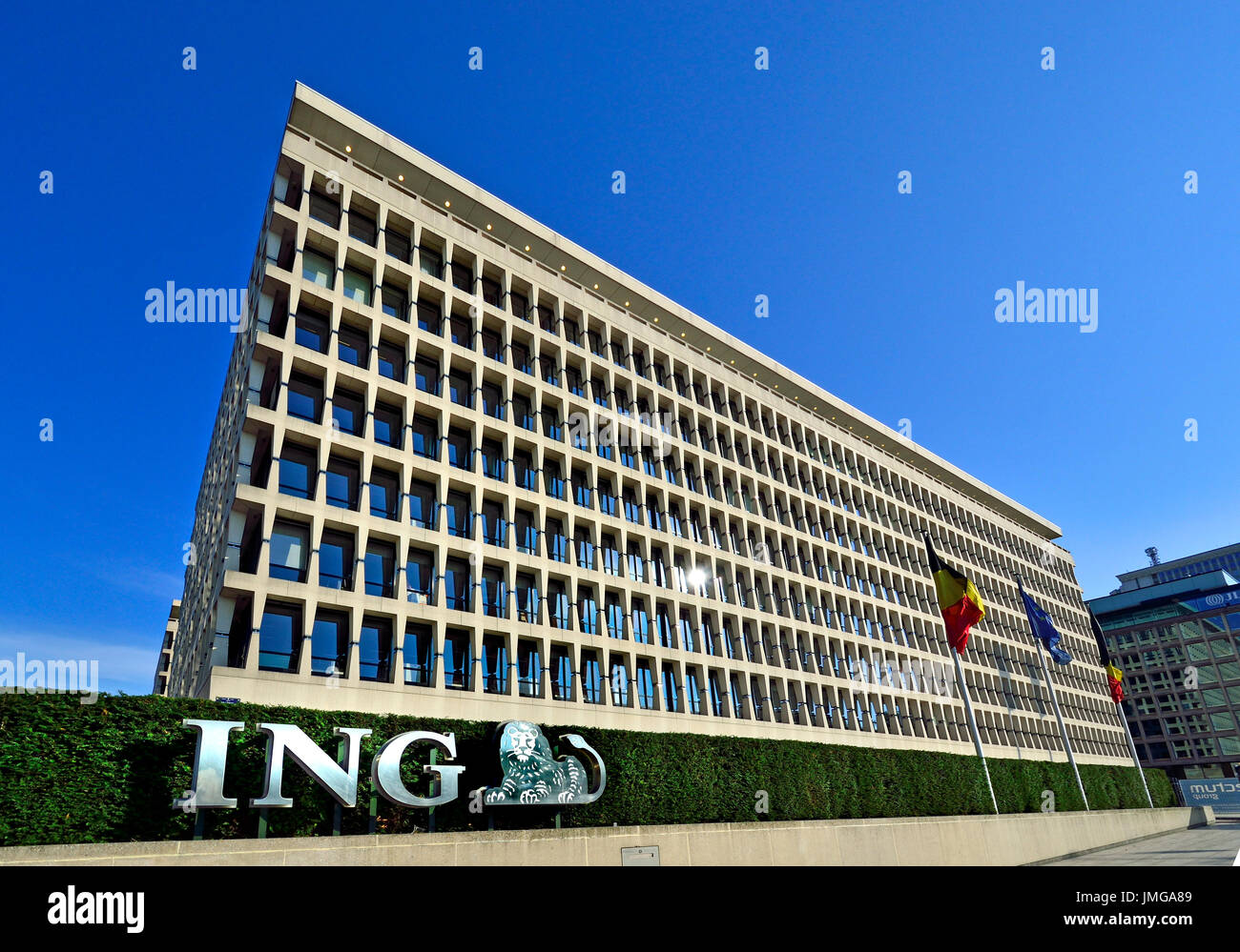 Brussels, Belgium. ING bank building, Avenue Marnix 24 Stock Photo