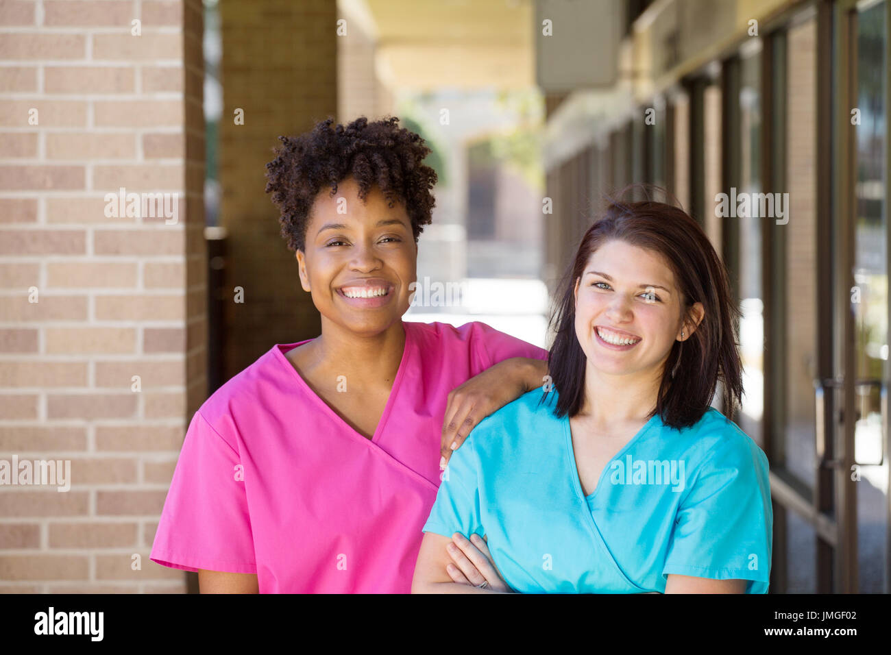 Diverse healthcare team working together. Stock Photo