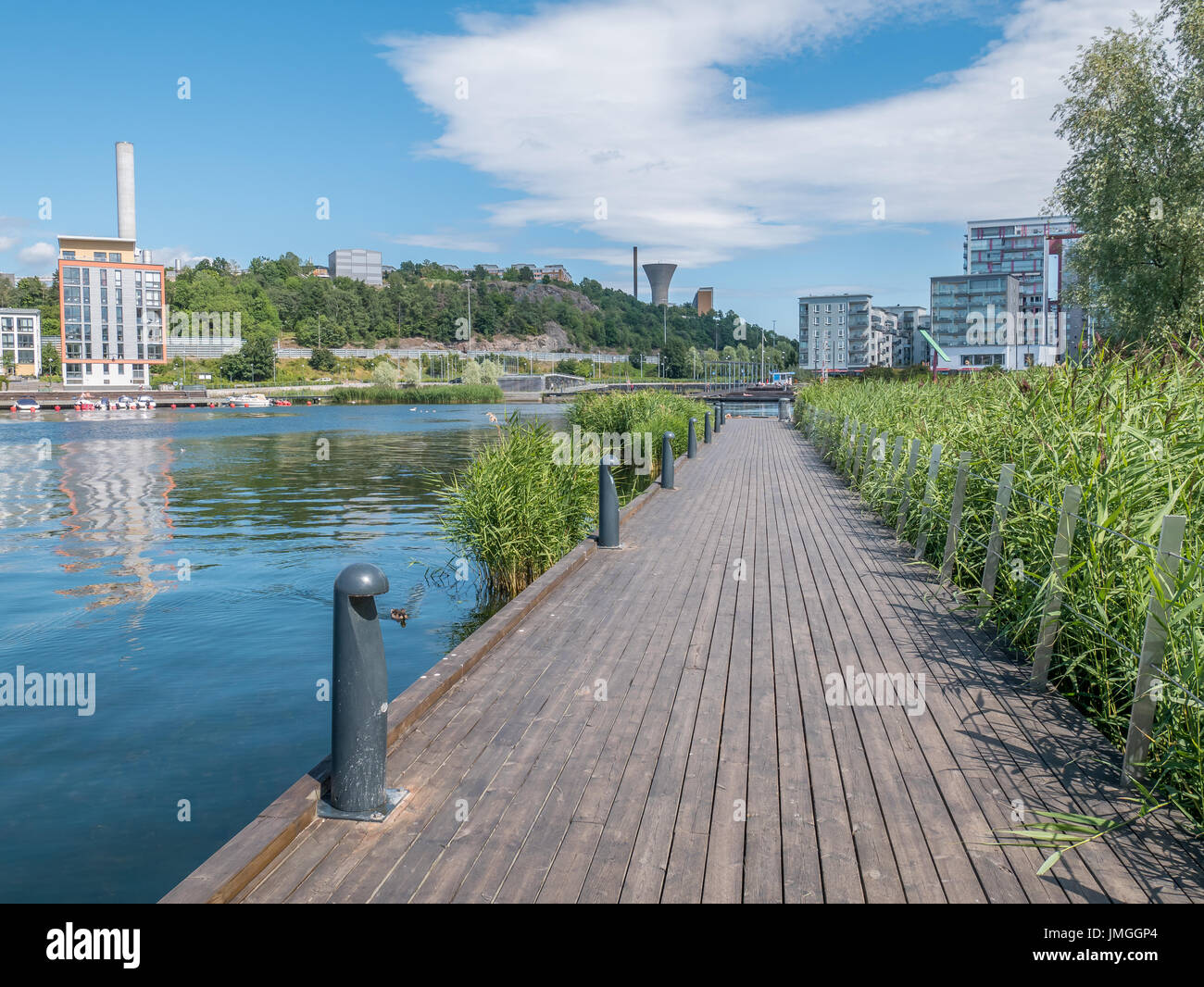 Hammarby Sjostad In Stockholm Sweden On A Summer Day Stock Photo Alamy