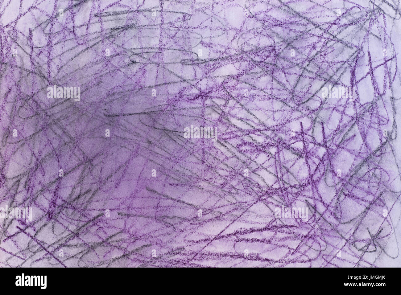 violet watercolor crayon on paper background texture Stock Photo