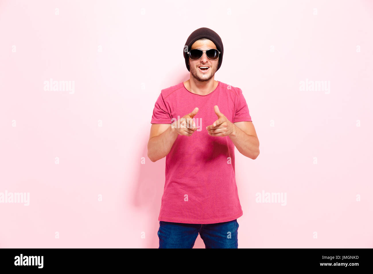 Guy pointing at camera hi-res stock photography and images - Alamy