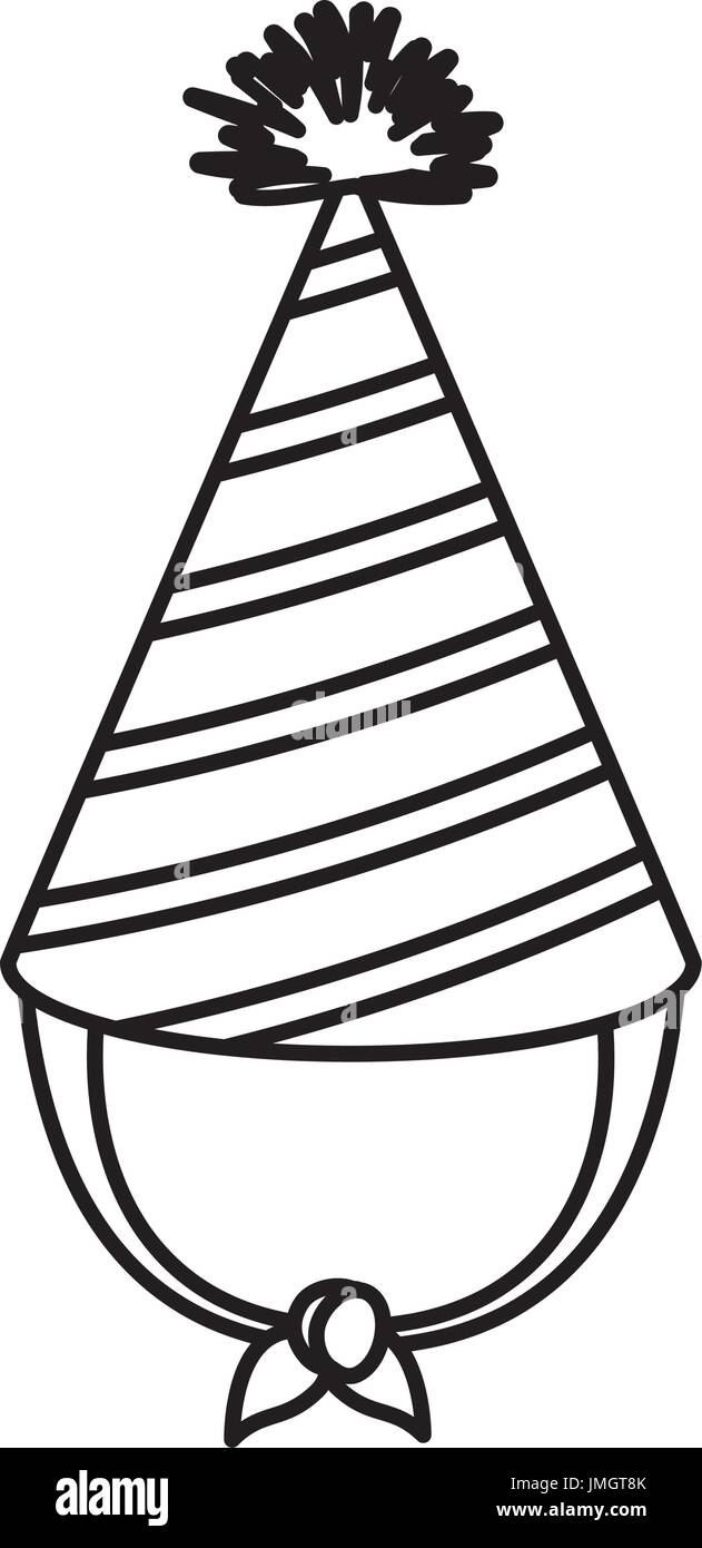 Festive Funny Hat With Stripes Hand Drawn Scandinavian Style Element In  Simple Liner Style Stock Illustration - Download Image Now - iStock