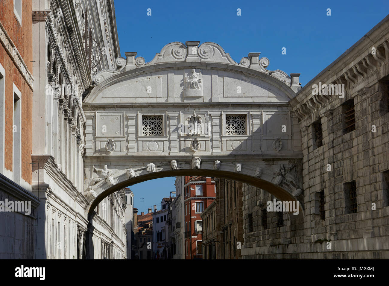 A view of the Bridge of Sighs. Stock Photo