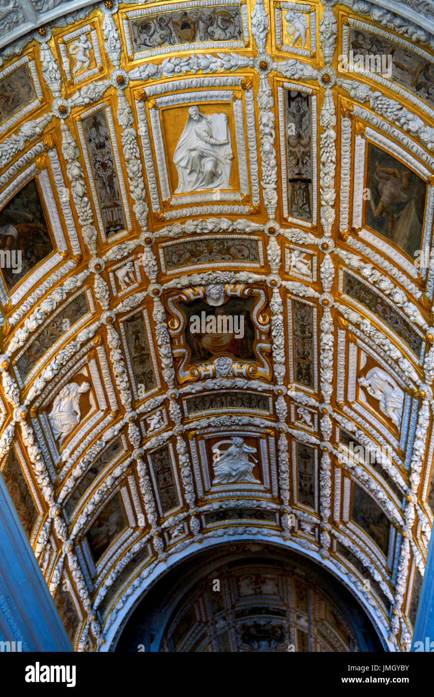 A view of a ceiling in the  Doge's Palace, Venice. Stock Photo