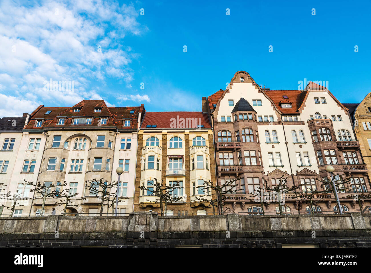 Facade of classic houses in Dusseldorf, Germany Stock Photo Alamy
