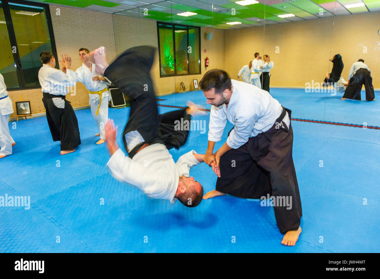 Aikido martial art school. Stock Photo