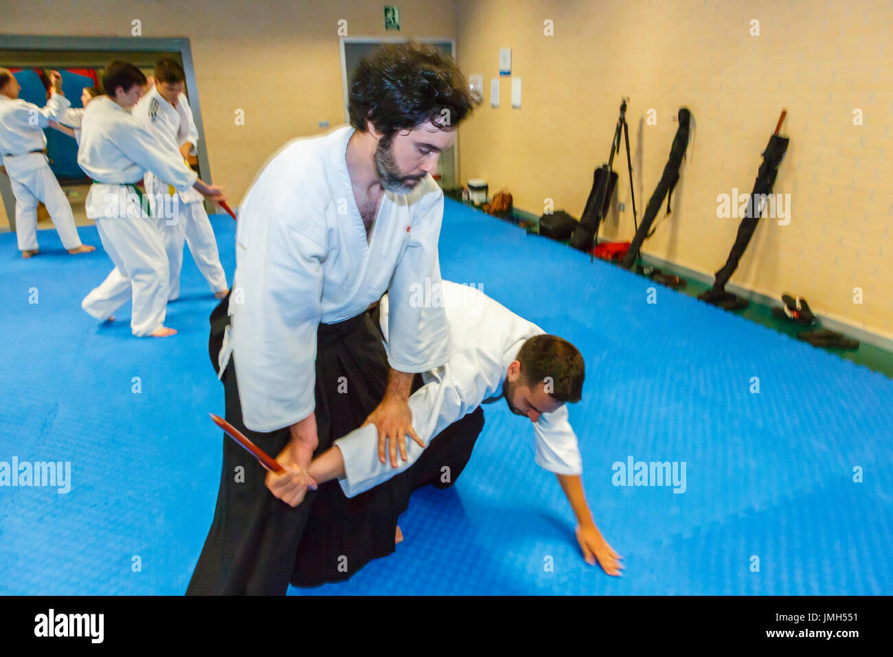 Aikido martial art school Stock Photo Alamy