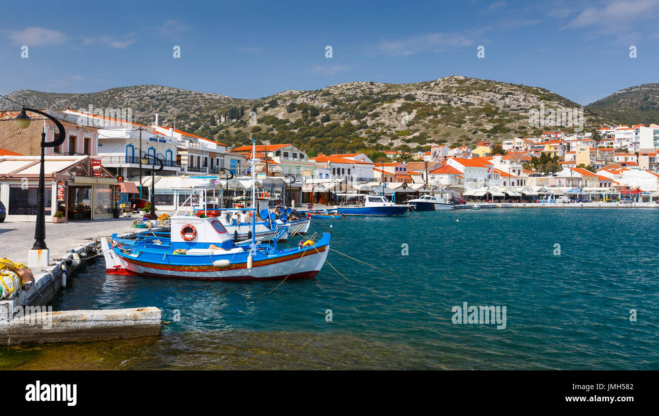 Pythagorio harbour port pythagorio samos hi-res stock photography and ...