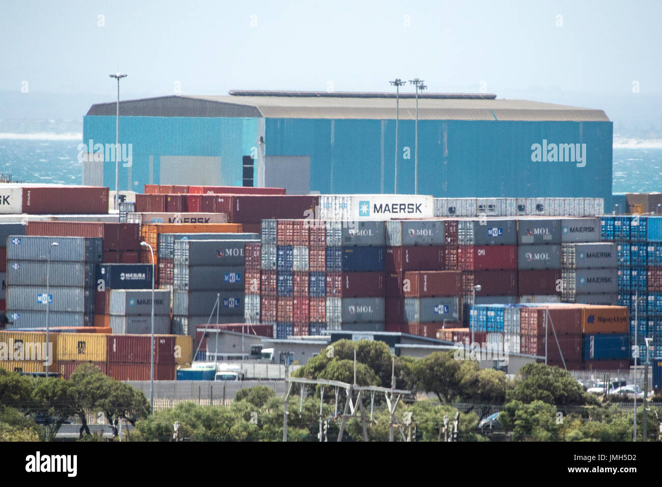 Shipping containers at the port in Cape Town, South Africa Stock Photo Alamy