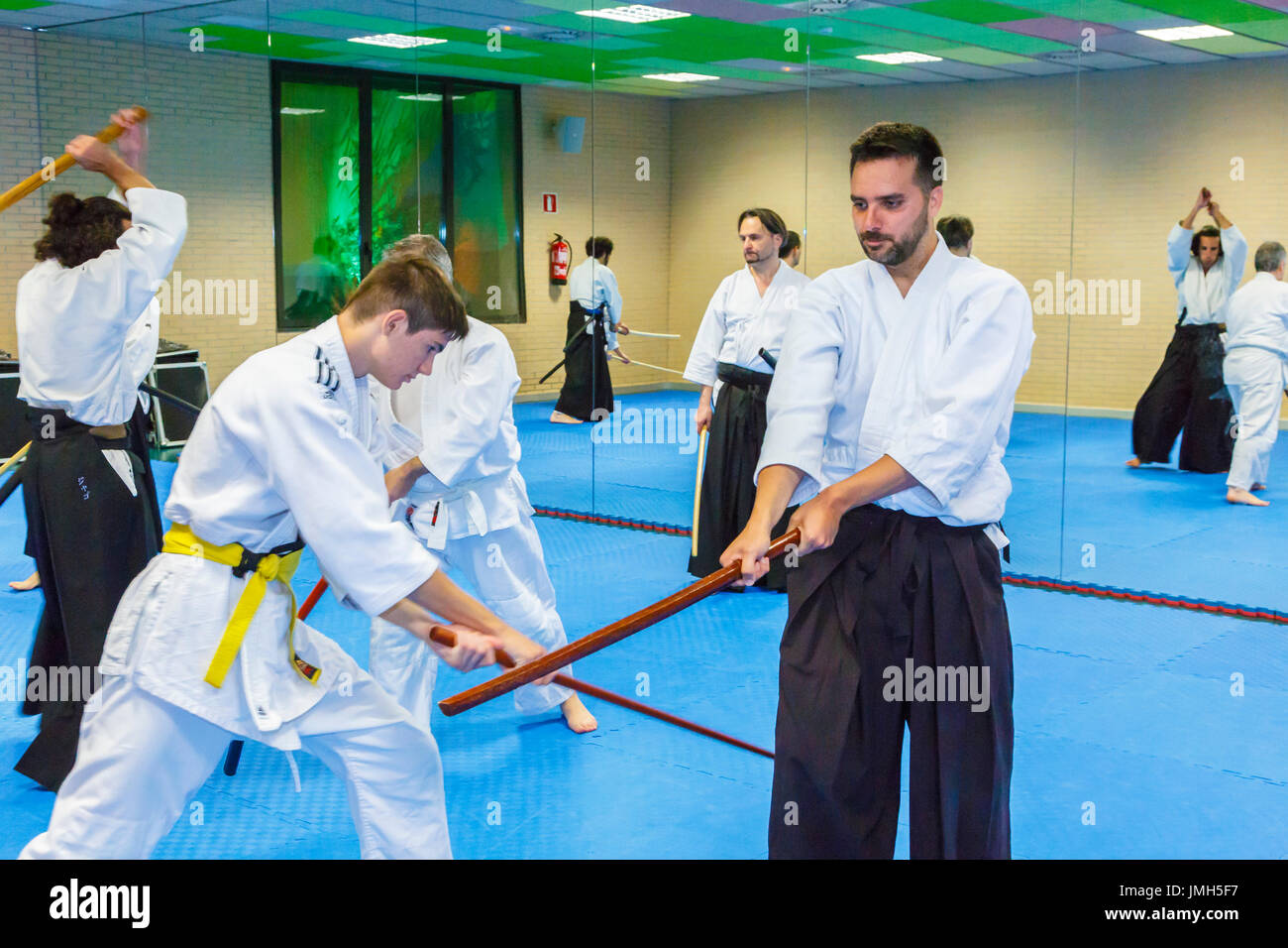 Aikido martial art school. Stock Photo