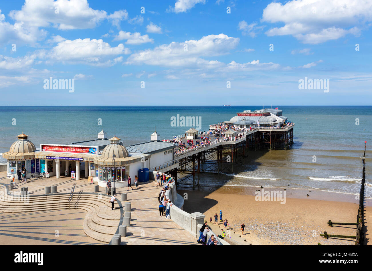 Cromer Pier. Beach and pier in Cromer, Norfolk, England, UK Stock Photo