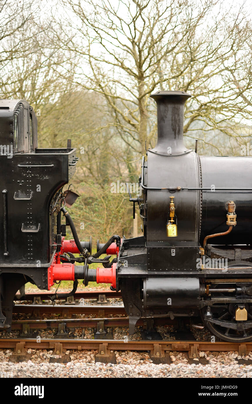 GWR pannier tank No 1369 (left) and Beattie well tank No 30587 coupled ...