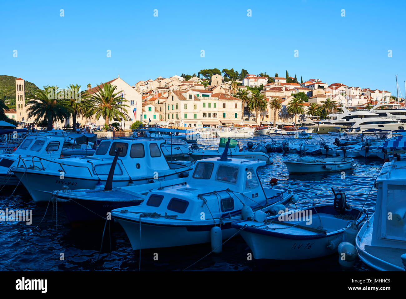 Beautiful sunset town hvar island hi-res stock photography and images ...