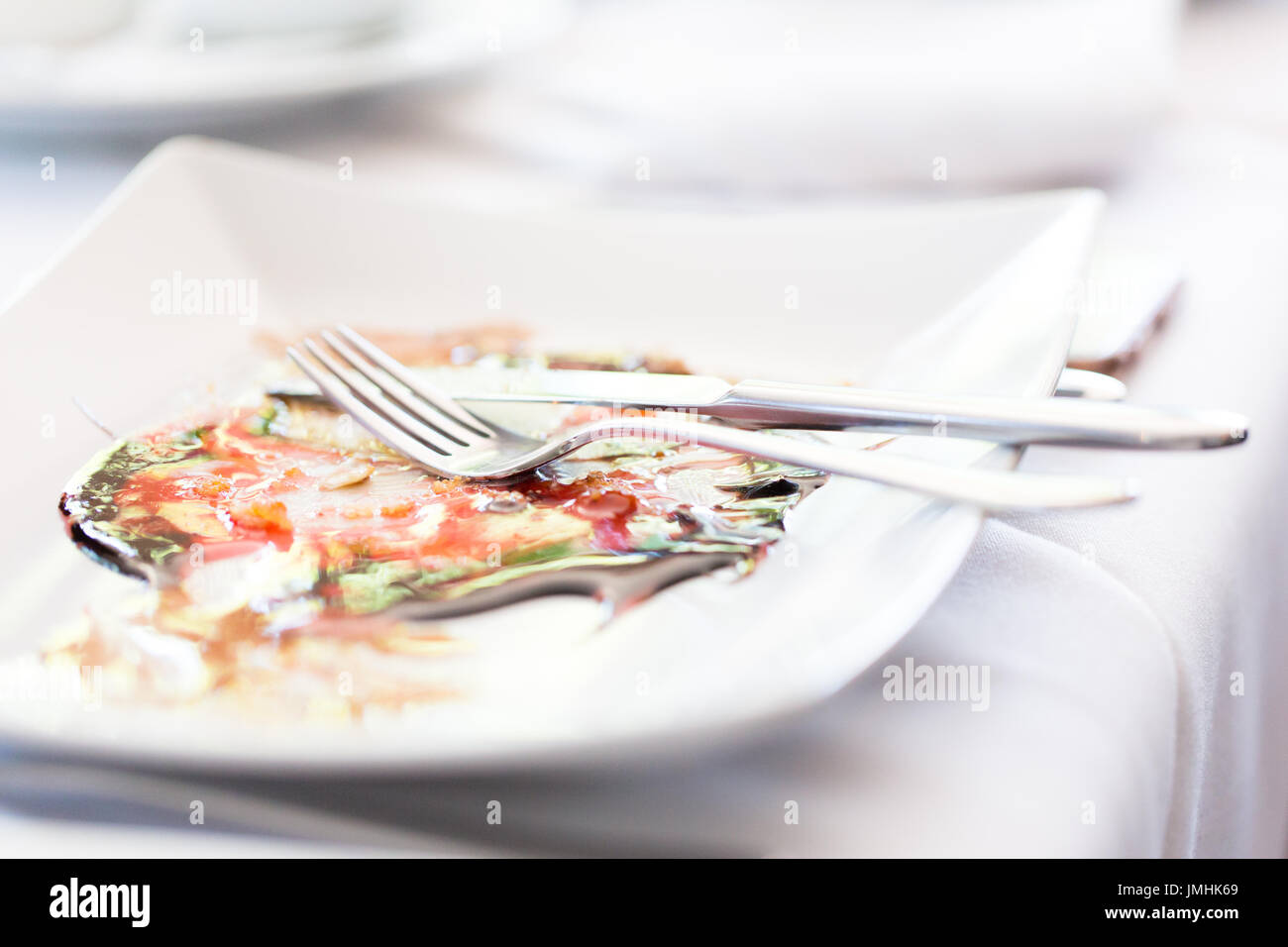 After party mess on table Stock Photo