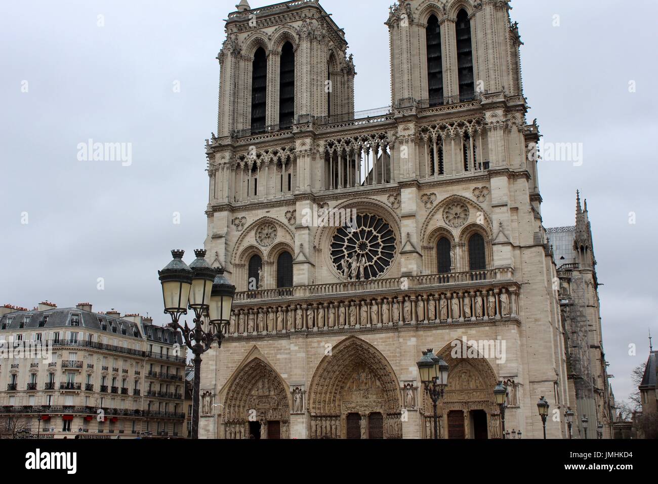notre dame cathedral, paris france Stock Photo