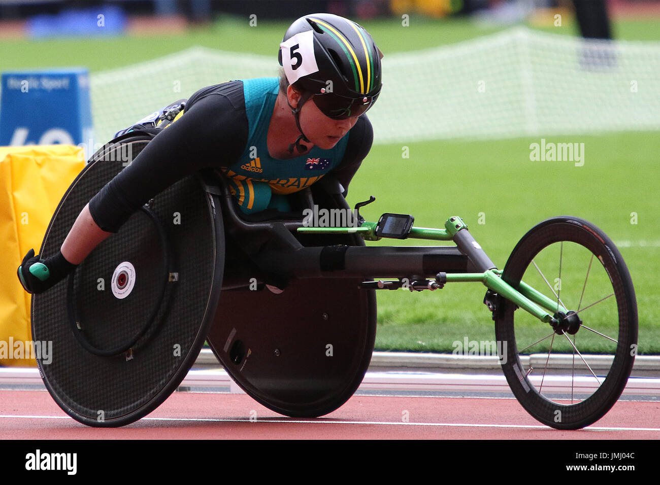 Angela BALLARD of Australia in the Womens T54 1500 metres heats at the World Para Championships in London 2017 Stock Photo