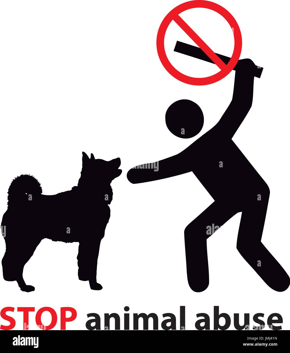 Animal abuse Stock Vector Images - Alamy
