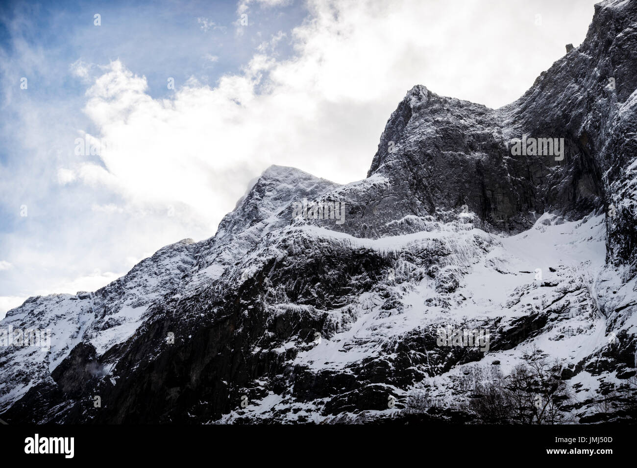 Mountains Close To The Town Of Andalsnes, Norway Stock Photo