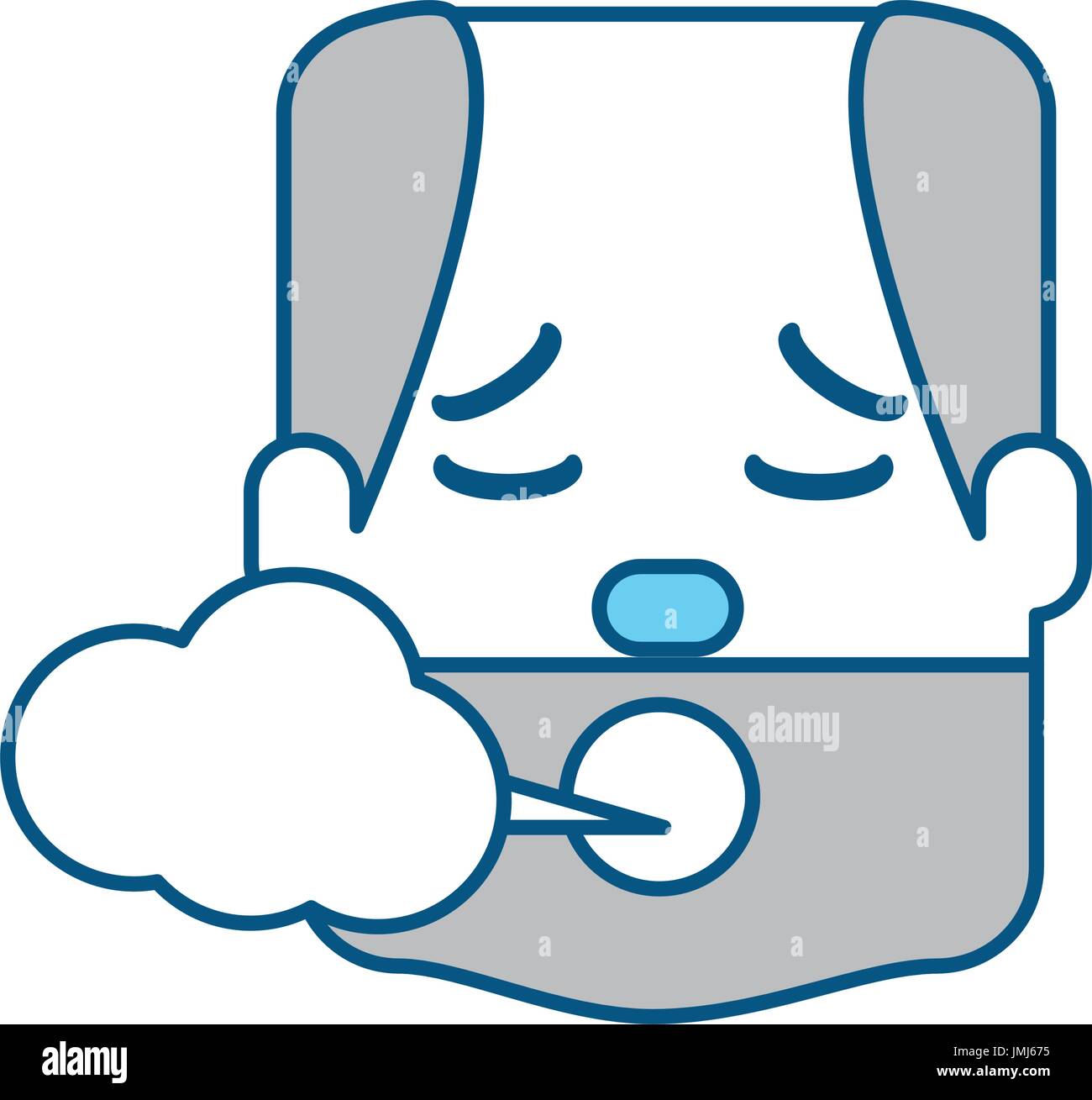 Man smoking cartoon over white background icon Stock Vector