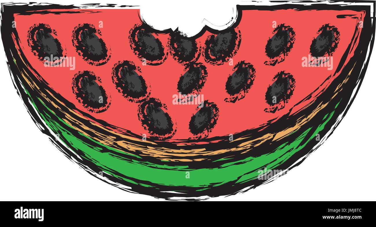 watermelon fruit icon over white background vector illustration Stock ...