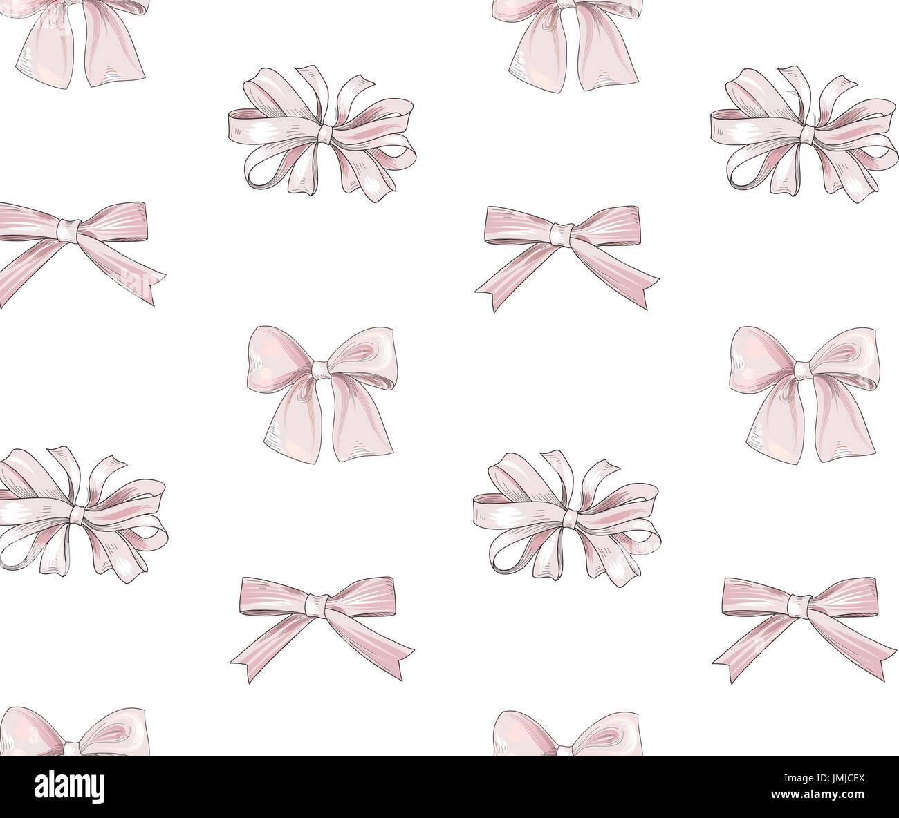 Bow tiled pattern. Bride team bo icons. Holiday gift wallpaper. Girlish