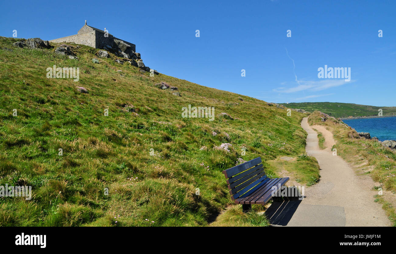 Tracking path in Saint Ives in Cornwall Stock Photo