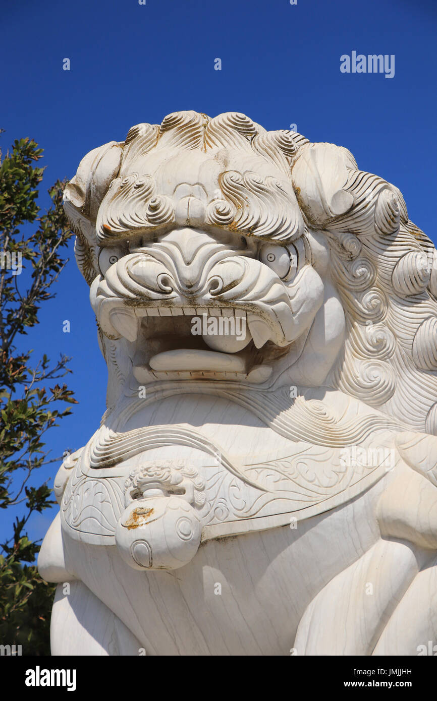Chinese lion stone statue. Oriental statue Stock Photo Alamy