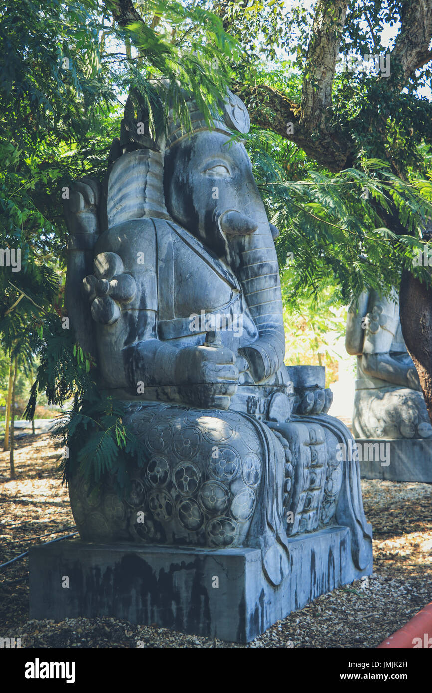 Ganesh Elephant God Statue in a garden Stock Photo Alamy