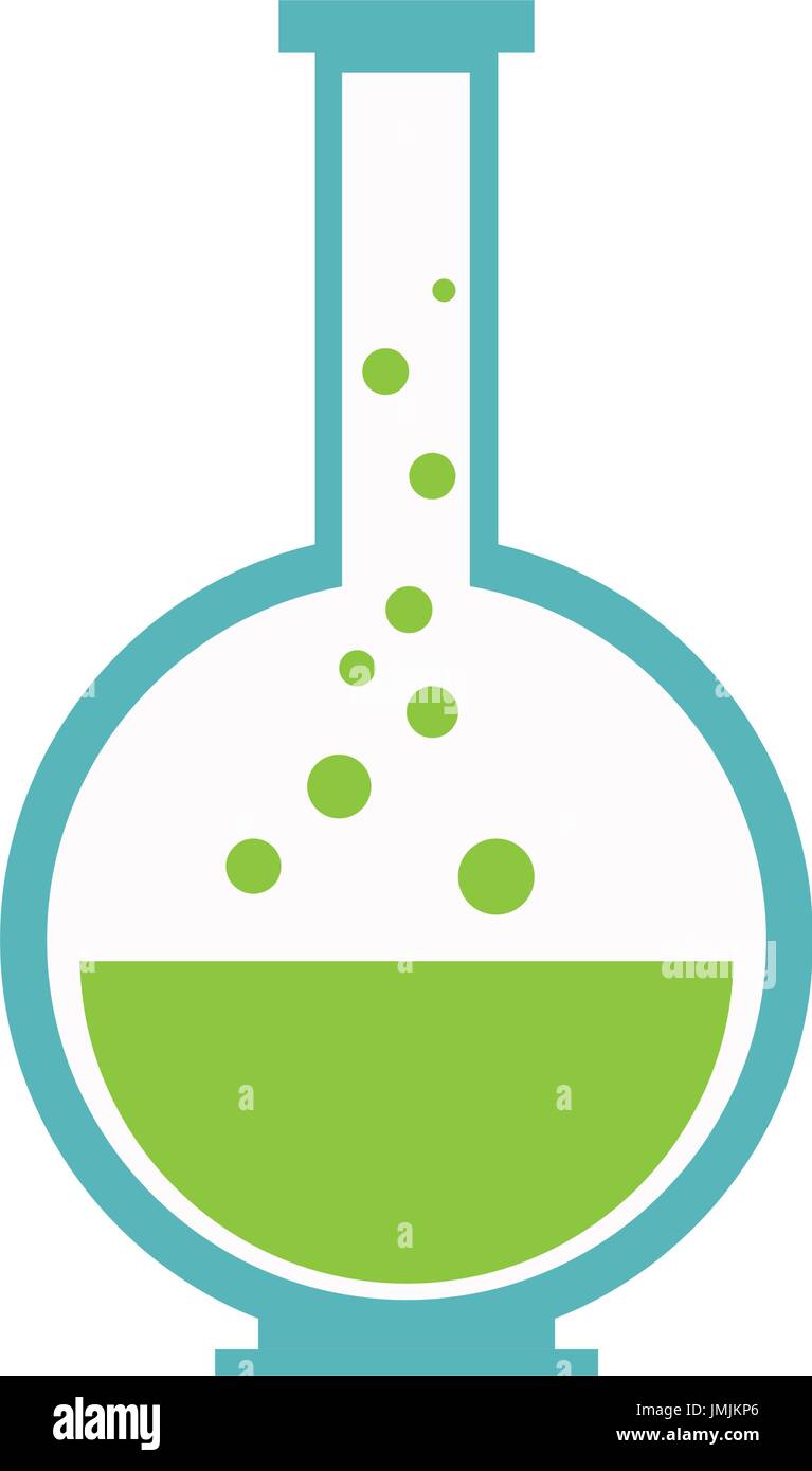 school chemical laboratory flask with liquid bubbles Stock Vector Image