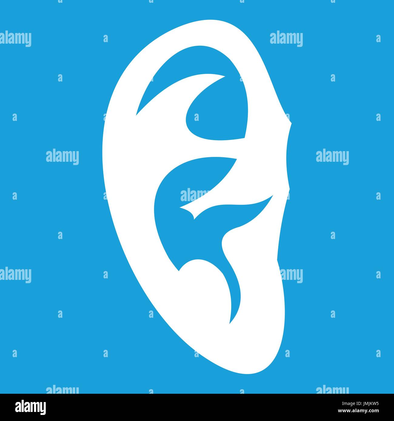 Ear icon white Stock Vector Image & Art - Alamy